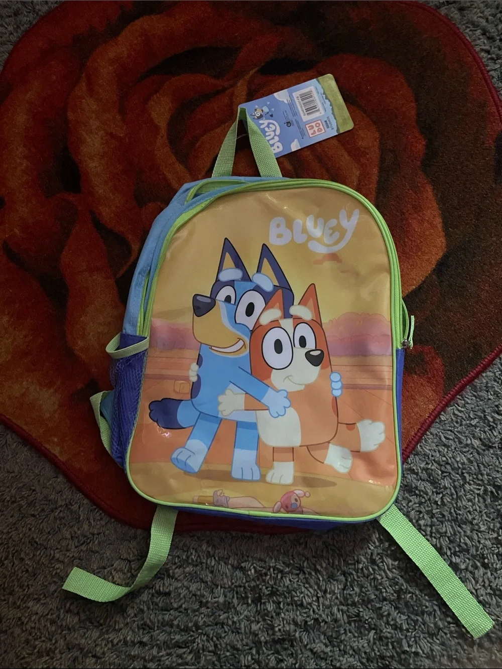 Kids Backpack - Blue and.   Orange Bluey